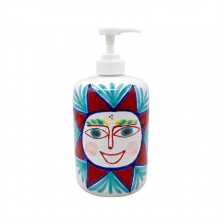 Ceramic soap dispenser Salina De Simone handmade sicilian pottery Ceramic soap dispenser Salina De Simone handmade sicilian pottery